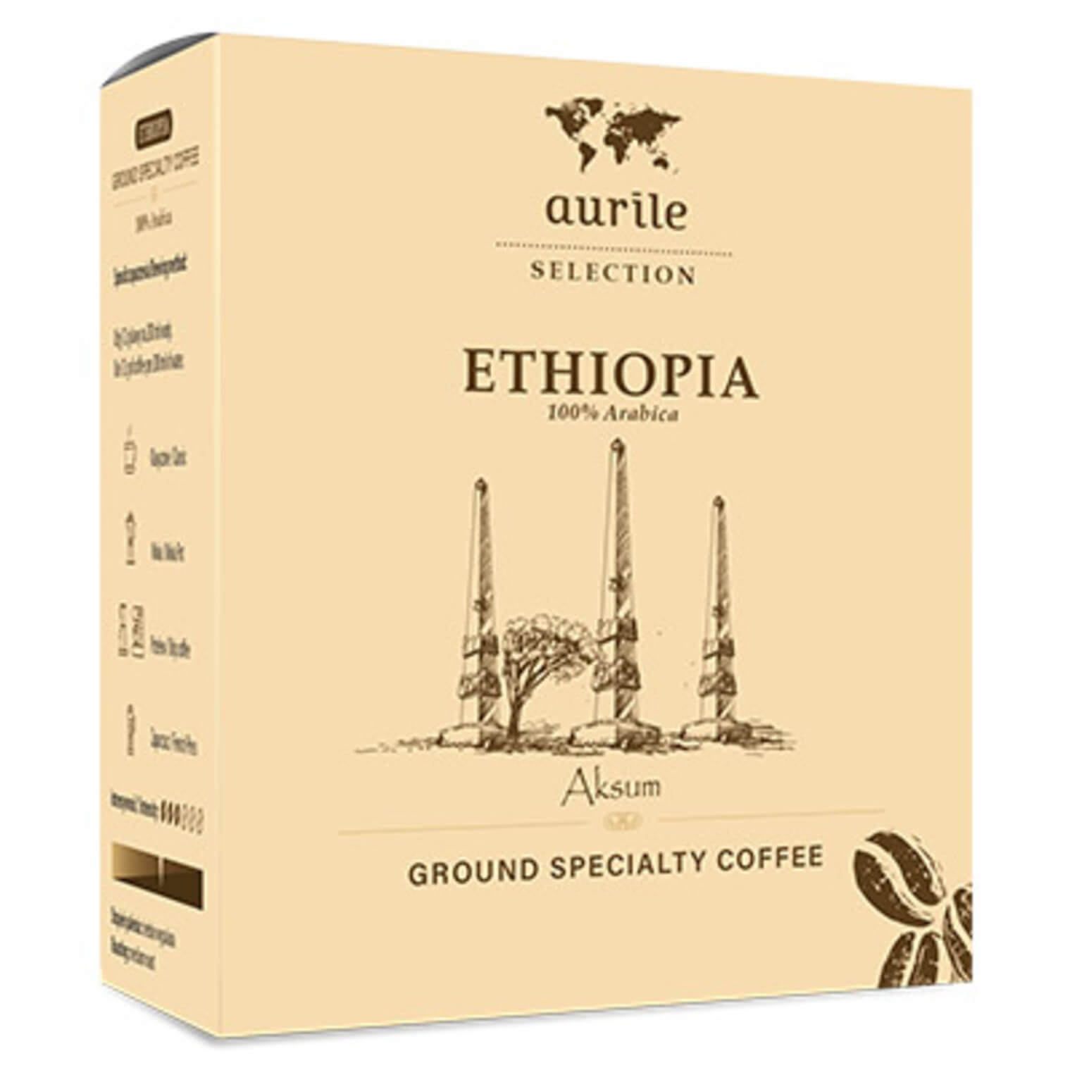 Äthiopischer Spezialitätenkaffee Arabica gemahlen Aurile